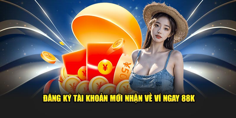 Đăng ký tài khoản mới nhận về ví ngay 88K
